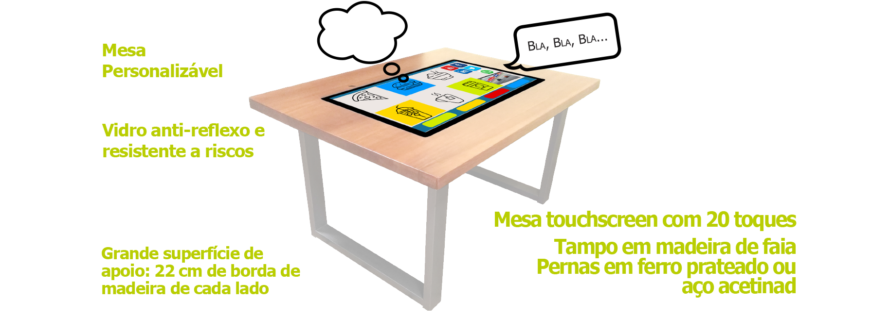 MESA INTERATIVA para CATERING SmartMedia