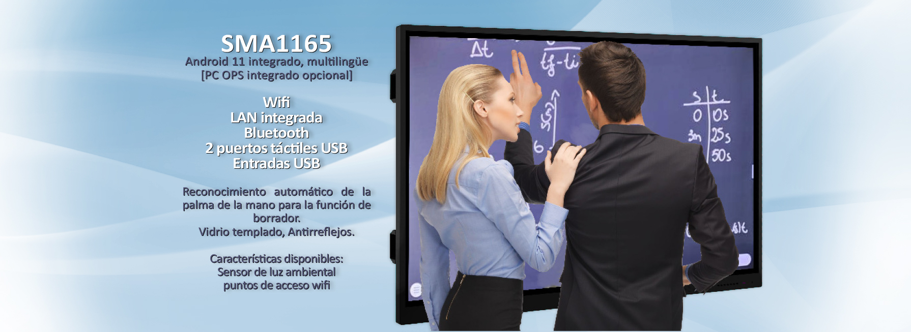 Serie SMA1165 | Monitores de pantalla táctil 4K | 40 puntos de contacto