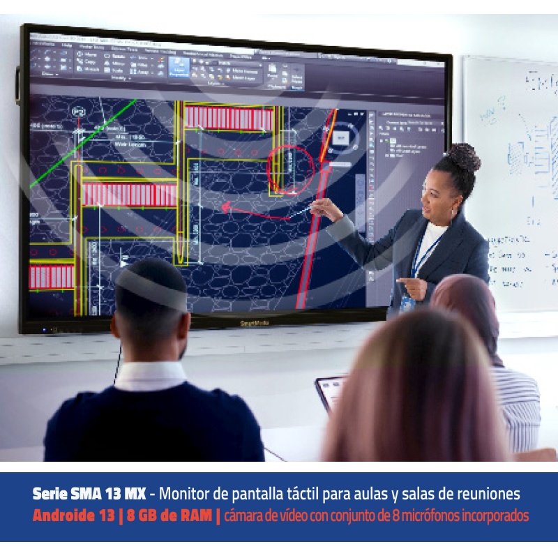 Monitor SMA 13 Serie MX - Pantalla táctil 65”, 75”, 86” 4K - Pantalla táctil 65”, 75”, 86” 4K<strong></strong>