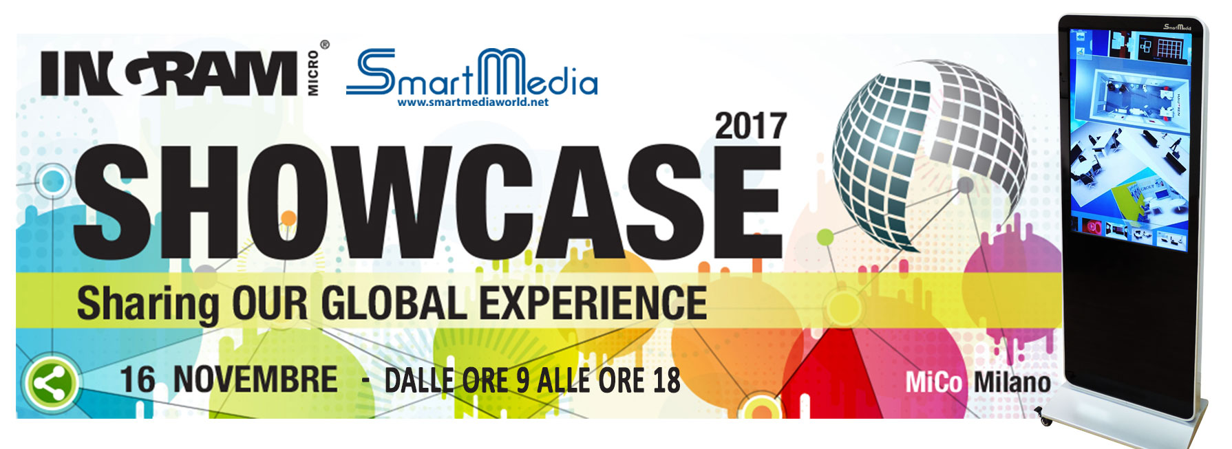 ShowCase 2017 IngramMicro con SmartMedia - prodotti Interattivi Multi-touch education e Corporate